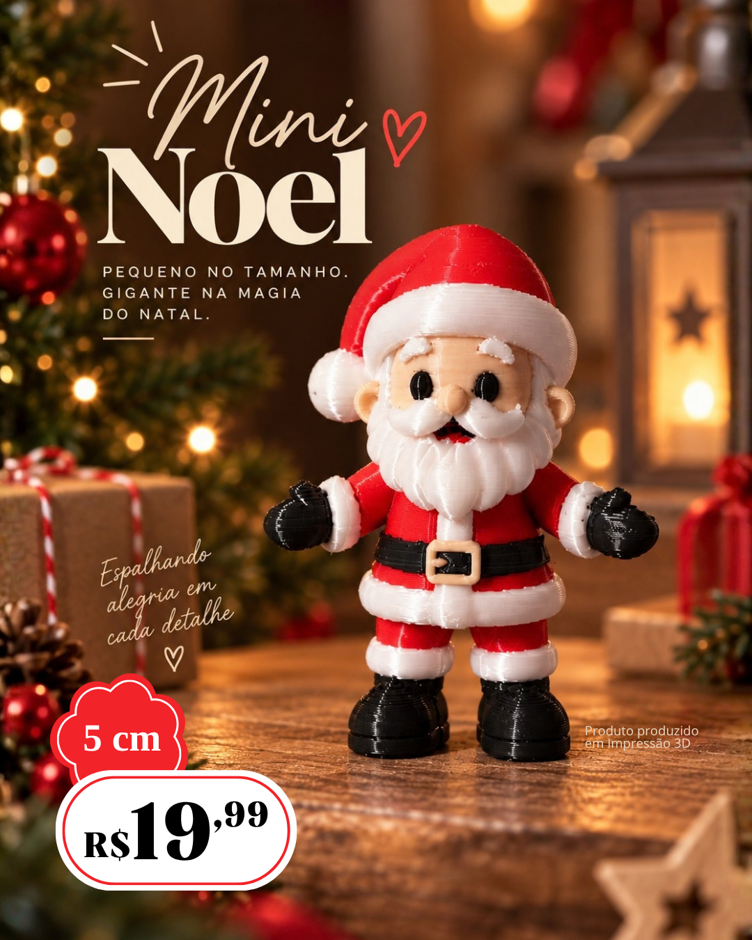 Mini Papai Noel em miniatura